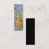 LESEZEICHEN - bernsteinfarbiger Drache Mini Visitenkarte (Vorne/Hinten)