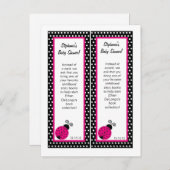 Lesezeichen Black Spring Time Lady Bug Einladungspostkarte (Vorne/Hinten)