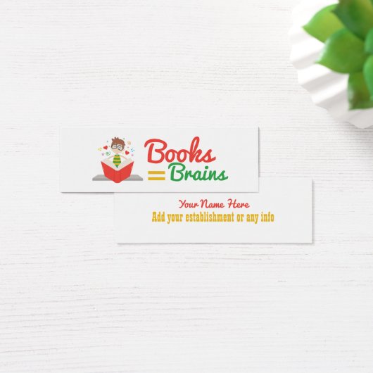 Lesezeichen "Books Equal Brains" (Schreibtisch)