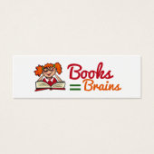 Lesezeichen "Books Equal Brains" (Vorderseite)
