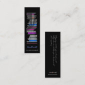 Lesezeichen - Buch-Stapel Mini Visitenkarte (Vorne/Hinten)