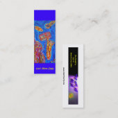 Lesezeichen - cooler blauer Jazz Mini Visitenkarte (Vorne/Hinten)
