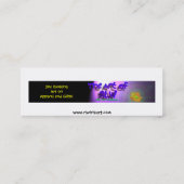 Lesezeichen - cooler blauer Jazz Mini Visitenkarte (Rückseite)