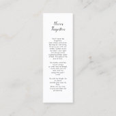 Lesezeichen der Beerdigung der Libellen, Friedhof- Mini Visitenkarte (Rückseite)