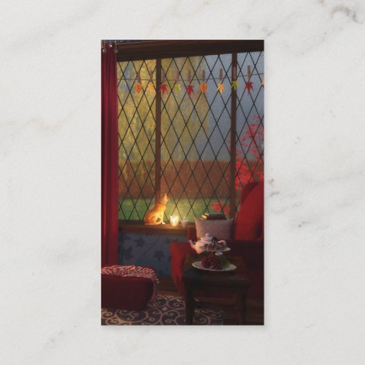 Lesezeichen der Herbstruhelosigkeit Visitenkarte (Rückseite)