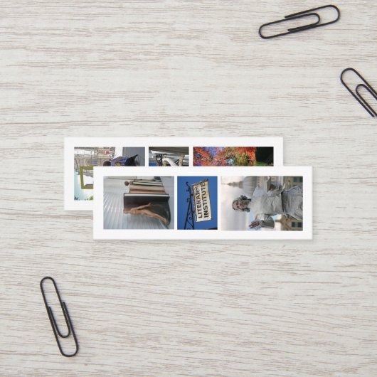 Lesezeichen des Lesers Mini Visitenkarte (Vorderseite/Rückseite Beispiel)