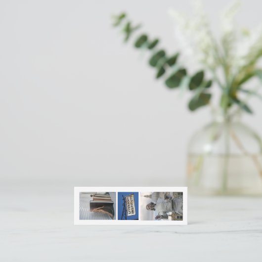 Lesezeichen des Lesers Mini Visitenkarte (Stehend Vorderseite)