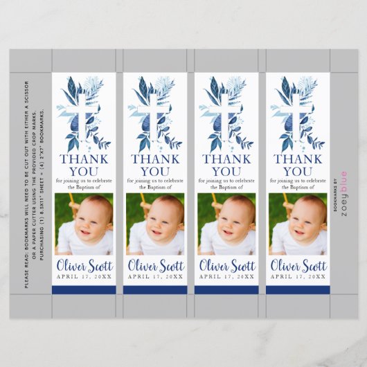 Lesezeichen des Navy Cross Foliage Baptisc Foto (Vorderseite)