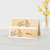 Lesezeichen-Fahrrad-Gruß-Karte Karte (Gelbe Blume)
