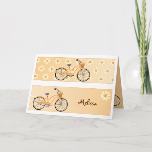 Lesezeichen-Fahrrad-Gruß-Karte Karte (Vorderseite)