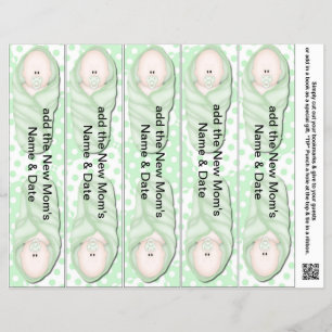 Lesezeichen Favoriten für Baby-Dusche Gastgeschenk Flyer