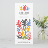 Lesezeichen Foto Stand l Floral Fun Save the Date Einladung (Stehend Vorderseite)