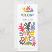 Lesezeichen Foto Stand l Floral Fun Save the Date Einladung (Vorderseite)