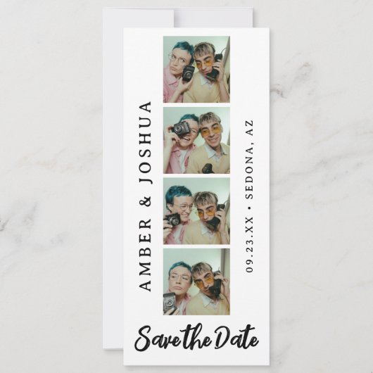 Lesezeichen Foto Stand Modern Save the Date (Vorderseite)