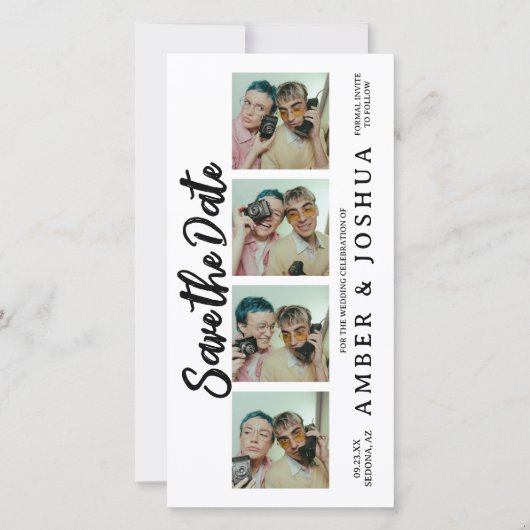 Lesezeichen Foto Stand Rustikal Save the Date (Vorderseite)