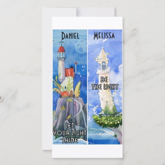 Lesezeichen für christliche Aquarellfarben Karte (Vorderseite)