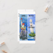 Lesezeichen für christliche Aquarellfarben Karte (Vorderseite/Rückseite Beispiel)