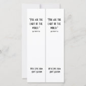 Lesezeichen für christliche Aquarellfarben Karte (Rückseite)