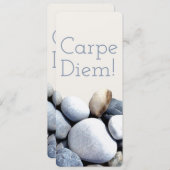 Lesezeichen für den Inspirationskarpe-Diem-Kiesels (Vorne/Hinten)