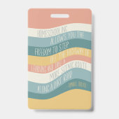 Lesezeichen für die Bildung von Homeschoools Ausweis (Rückseite)