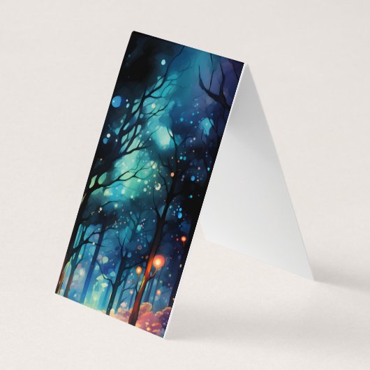 Lesezeichen für Flusswaldfalten Visitenkarten (Rückseite)