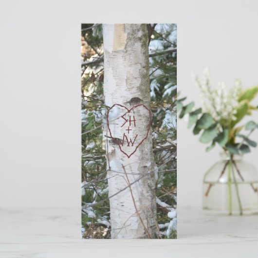 Lesezeichen für individuell geschnitzte Birkenbaum Programm (Stehend Vorderseite)