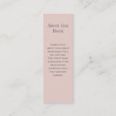 Lesezeichen für Kinderbuch oder Romantik Mini Visitenkarte (Rückseite)