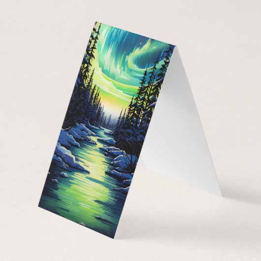 Lesezeichen für Nordlichtfalten Bookmarkers Visitenkarten (Vorderseite)