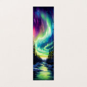 Lesezeichen für Nordlichtfalten Bookmarkers Visitenkarten (Außenseite Aufgefaltet)