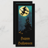 Lesezeichen für Spuk Silhouette und Hexen (Vorne/Hinten)