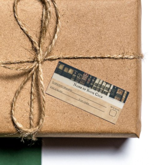 Lesezeichen für Vintage Book Club-Tracker Mini Visitenkarte