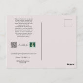 Lesezeichen für Werbematerial für Logos Postkarte (Rückseite)