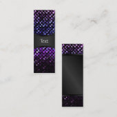 Lesezeichen-Geschäfts-Karte lila KristallBling Mini Visitenkarte (Vorne/Hinten)
