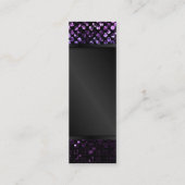 Lesezeichen-Geschäfts-Karte lila KristallBling Mini Visitenkarte (Rückseite)