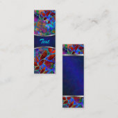 Lesezeichen-Geschäfts-Karten-beflecktes Blumenglas Mini Visitenkarte (Vorne/Hinten)