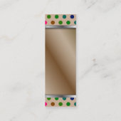 Lesezeichen-Geschäfts-Karten-Polka-Punkte Mini Visitenkarte (Rückseite)