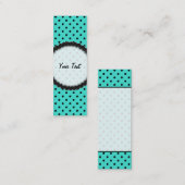Lesezeichen-Geschäfts-Karten-Türkis-Polka-Punkt Mini Visitenkarte (Vorne/Hinten)
