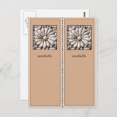 Lesezeichen hübsch Muscheln Postkarte (Vorne/Hinten)
