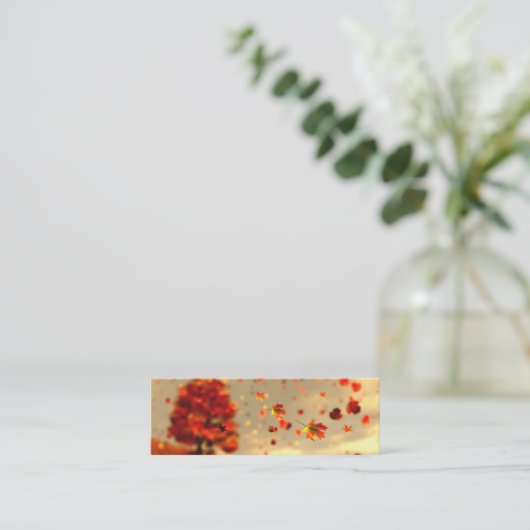 Lesezeichen im Oktober Mini Visitenkarte (Stehend Vorderseite)