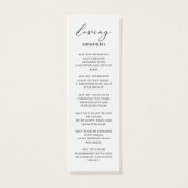 Lesezeichen-Karte des eleganten Fotos Beerdigung (Rückseite)