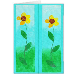 Lesezeichen-Karten mit gelben Blumen