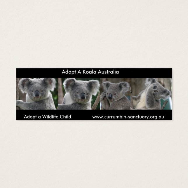 Lesezeichen Koalas Adoptierte ein Wildlife Child A (Vorderseite)