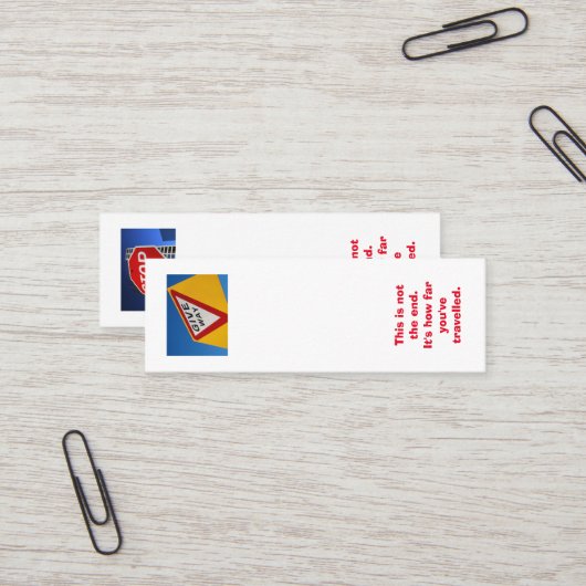 Lesezeichen Mini Visitenkarte (Vorderseite/Rückseite Beispiel)