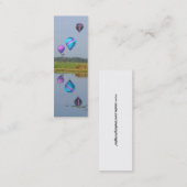 Lesezeichen mit bunten Heißluftballons Mini Visitenkarte (Vorne/Hinten)