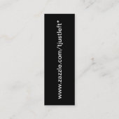 Lesezeichen mit teilweise eingefärbtem Mini Visitenkarte (Rückseite)