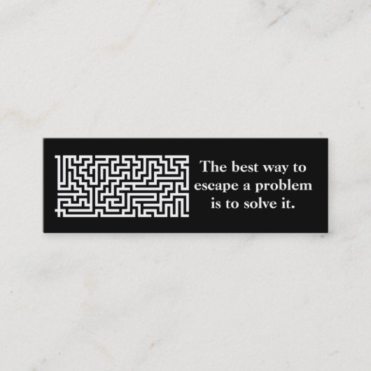 Lesezeichen oder Profilkartenproblemlöser Mini Visitenkarte (Vorderseite)