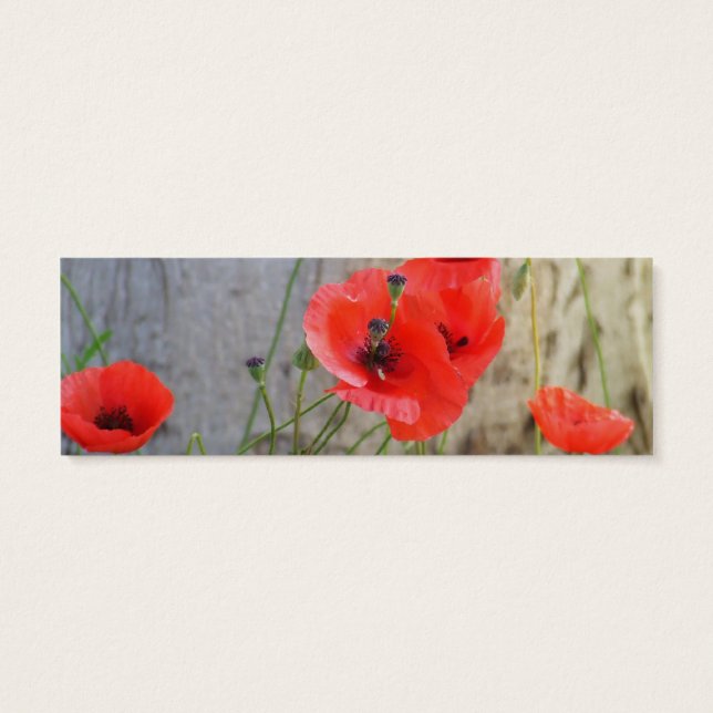 Lesezeichen "Red Field Corn Poppies" (Rückseite)