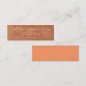 Lesezeichen - Rosen im staubigen Pfirsich [b] Mini Visitenkarte (Vorne/Hinten)