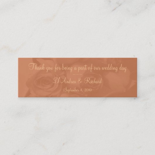 Lesezeichen - Rosen im staubigen Pfirsich [b] Mini Visitenkarte (Vorderseite)