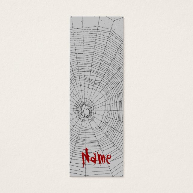 Lesezeichen Spiderweb Halloween Individuelle Name (Vorderseite)